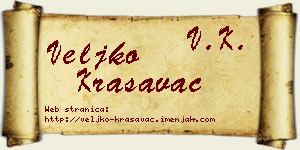 Veljko Krasavac vizit kartica